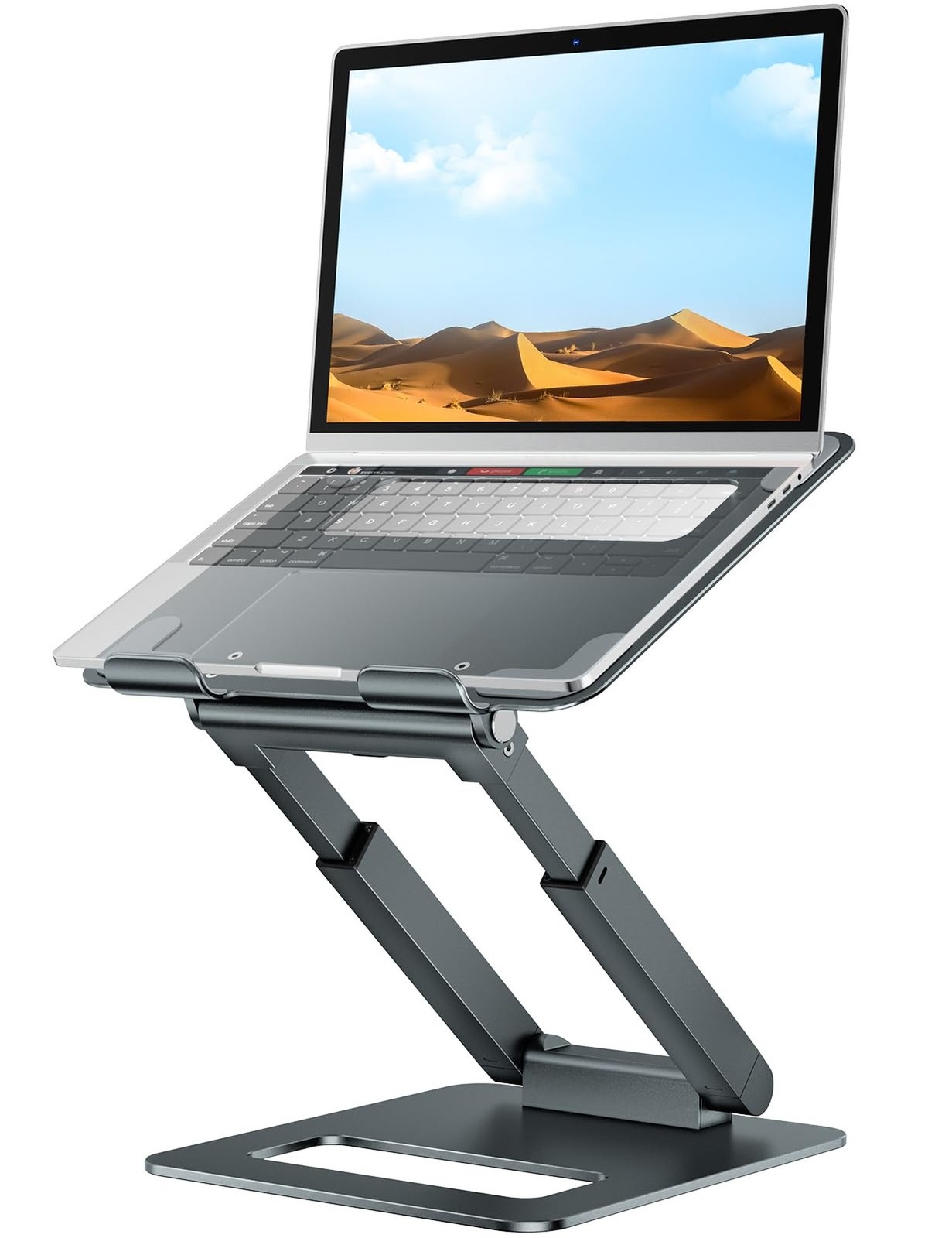 tounee Laptop Stand for Desk Adjustable Height, Telescopic Computer Stand wit...