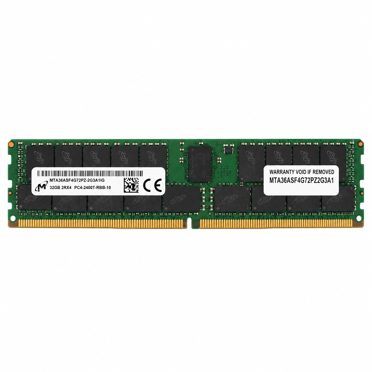Lot of 32 Micron 32GB DDR4-2400 ECC RDIMM MTA36ASF4G72PZ-2G3A1 Server RAM