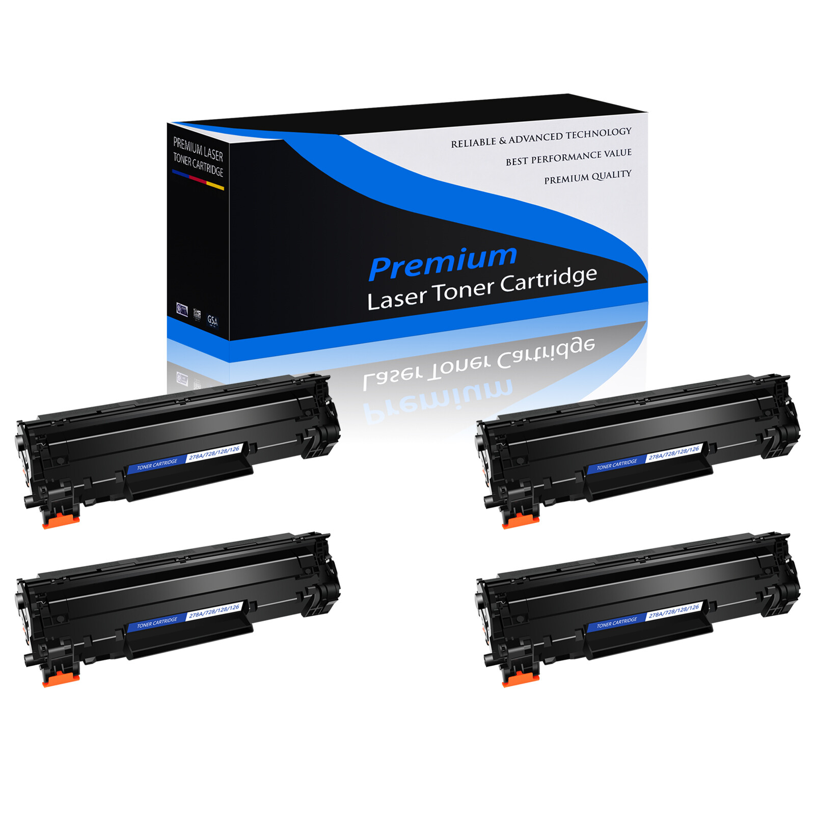 4x CE278A 78A Laser Toner Cartridge for HP LaserJet  M1536 MFP P1606 P1606dn