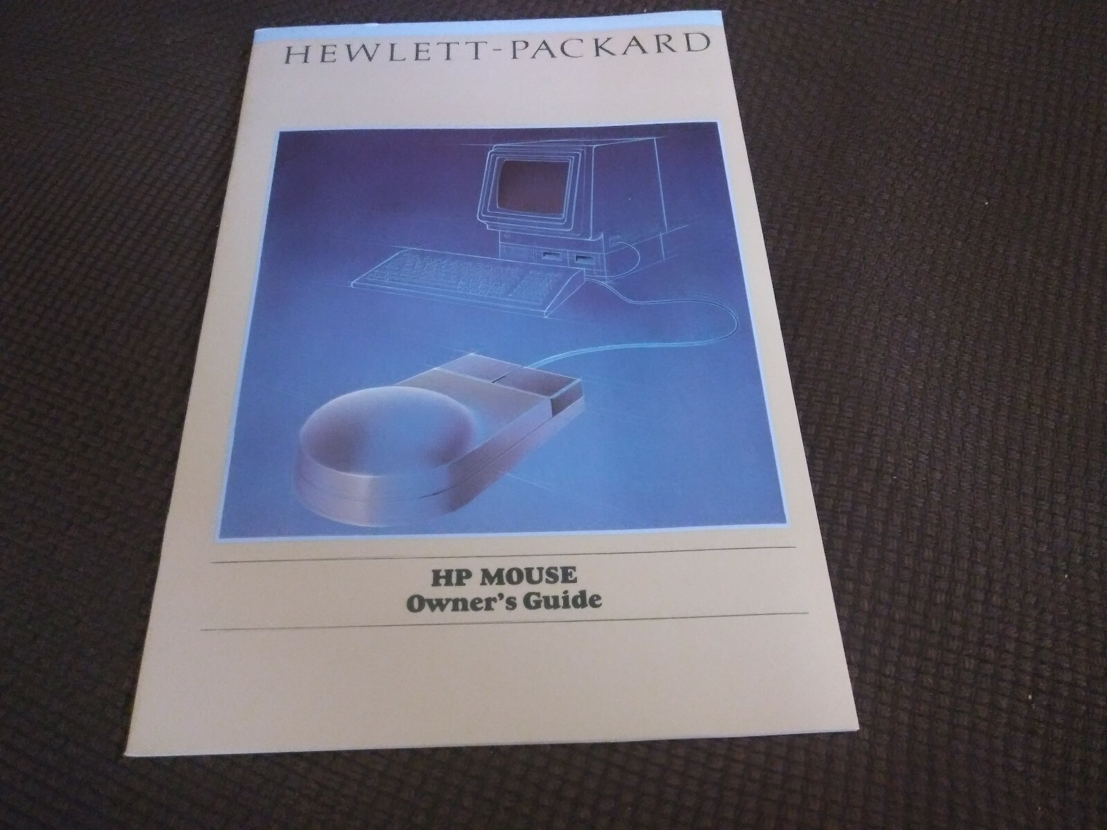 1985 Vintage Hewlett-Packard Mouse Manual Owner's Guide