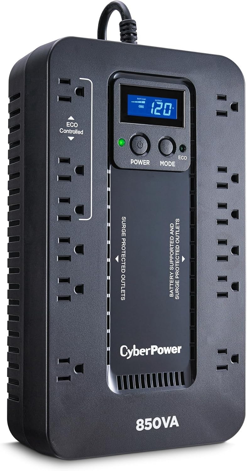 EC850LCD Ecologic UPS Battery Backup and Surge Protector