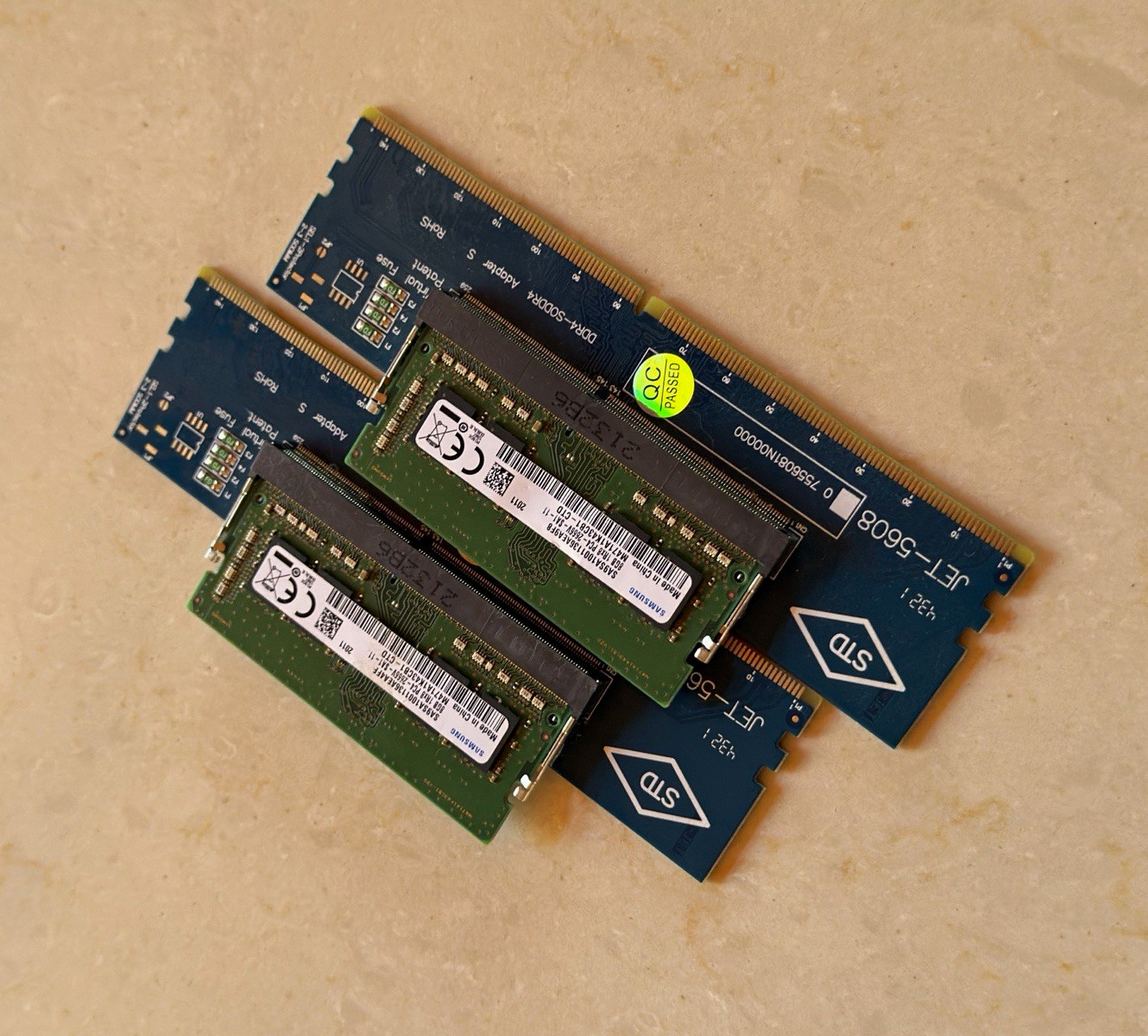 16GB Desktop RAM Kit (2x8GB) DDR4 2666MHz Samsung SODIMM with Desktop Adapters