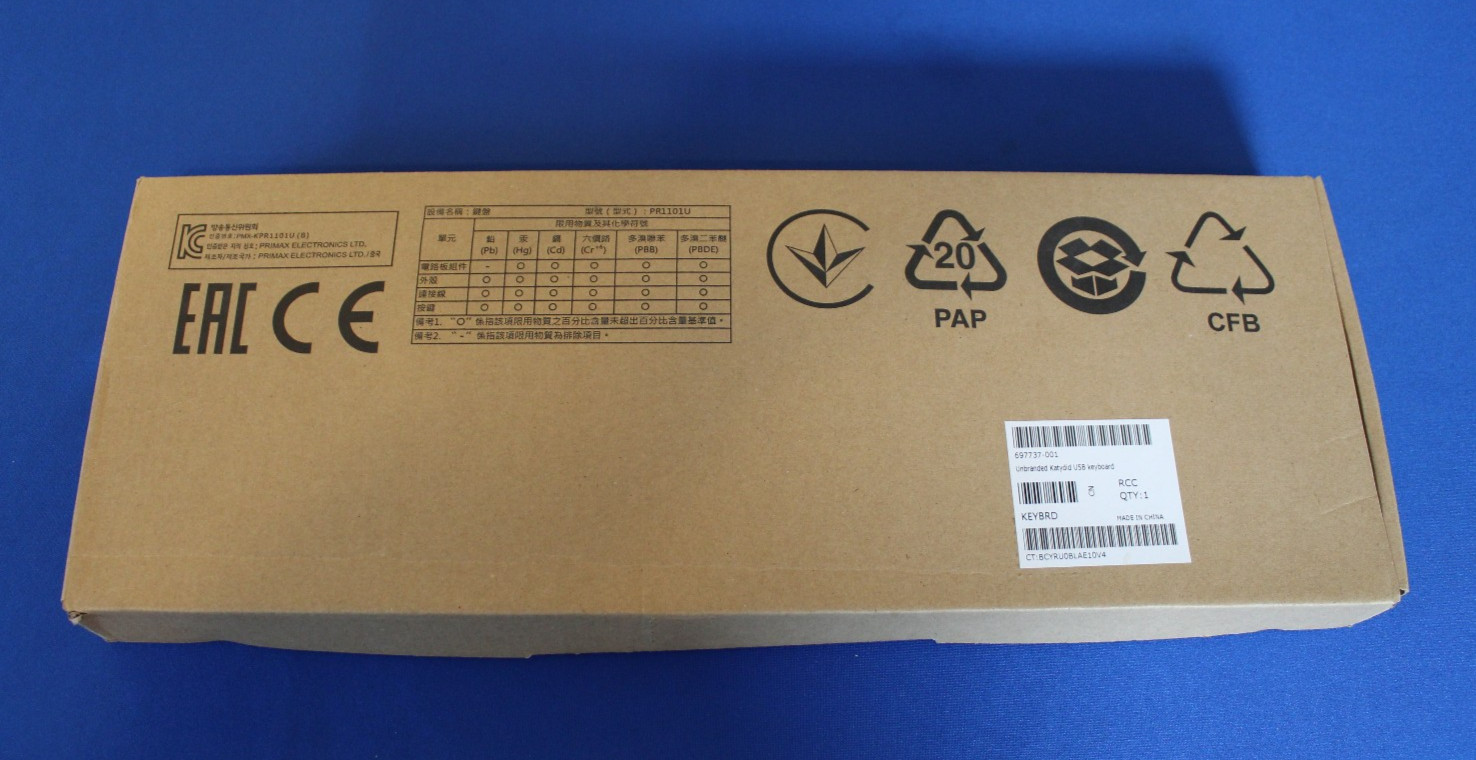 NEW Katydid USB Wired Standard Desktop Keyboard PR1101U 697737-001 Black
