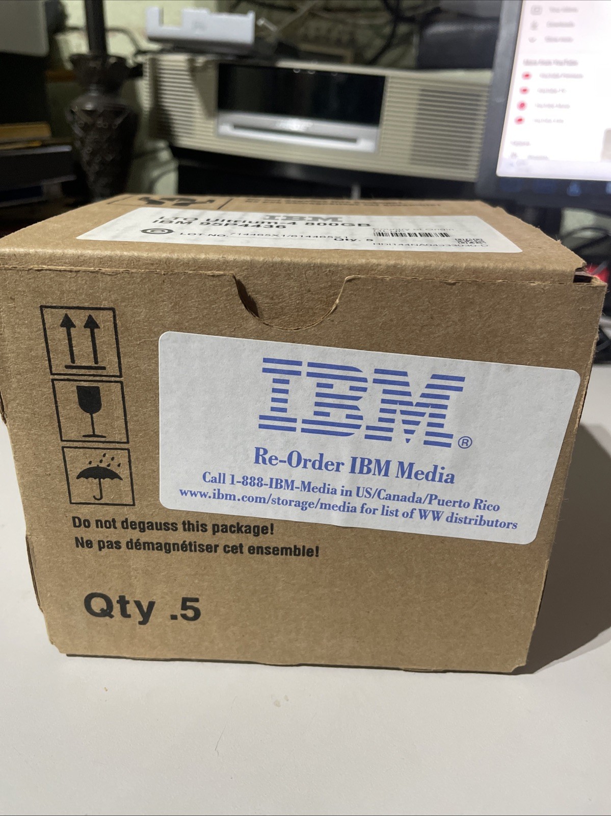 Lot of 20 IBM LTO Ultrium 4 LTO-4 800GB Data Cartridges 95P4426 1.6TB
