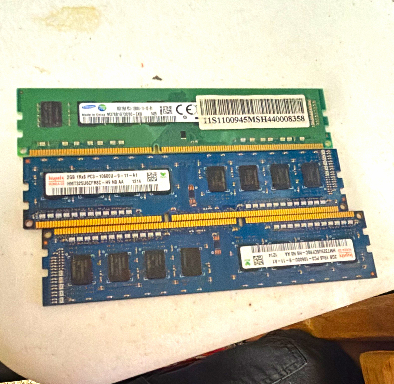 Samsung DDR3 240-Pin Unbuffered DIMM RAM Lot 3 Modules 12GB PC3-12800U