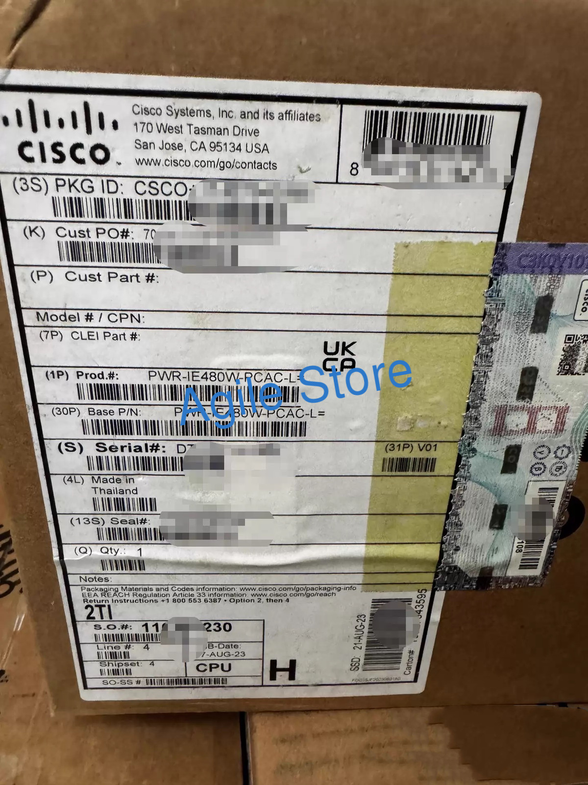 1PC Brand New Cisco PWR-IE480W-PCAC-L Power Supply