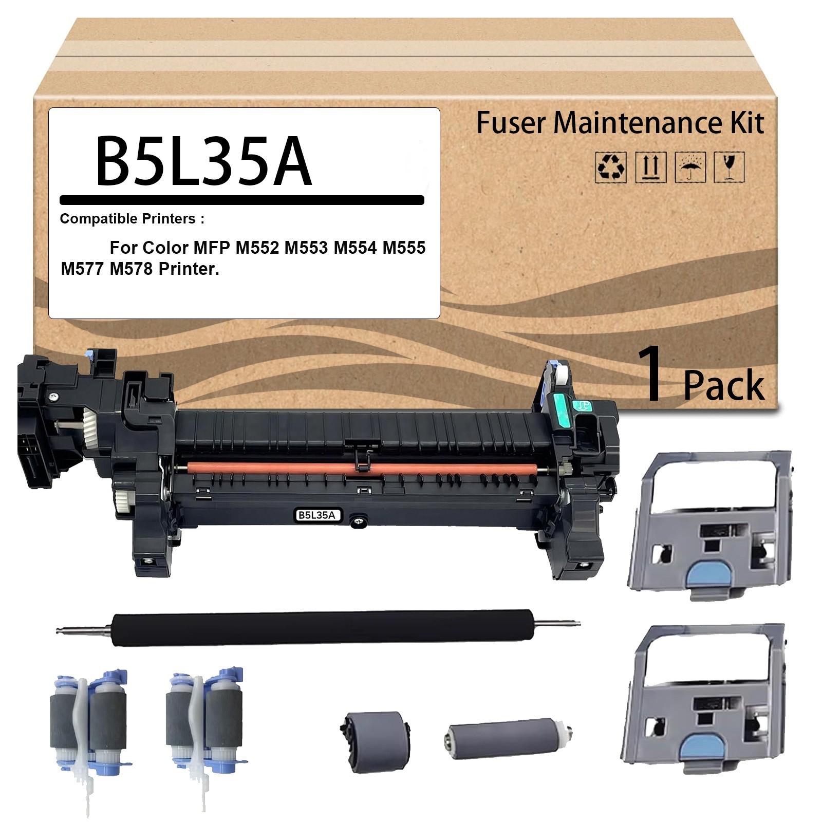 1 Pack B5L35A Fuser Maintenance Kit 110V for MFP M552dn M553dh（With accessories）