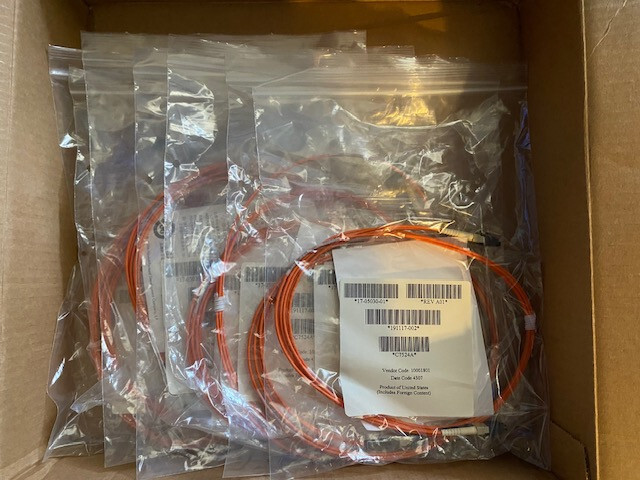 New-LOT OF 7 ea- HP Fiber Optic Cable C7524A - 2 Meters-  17-05030-01