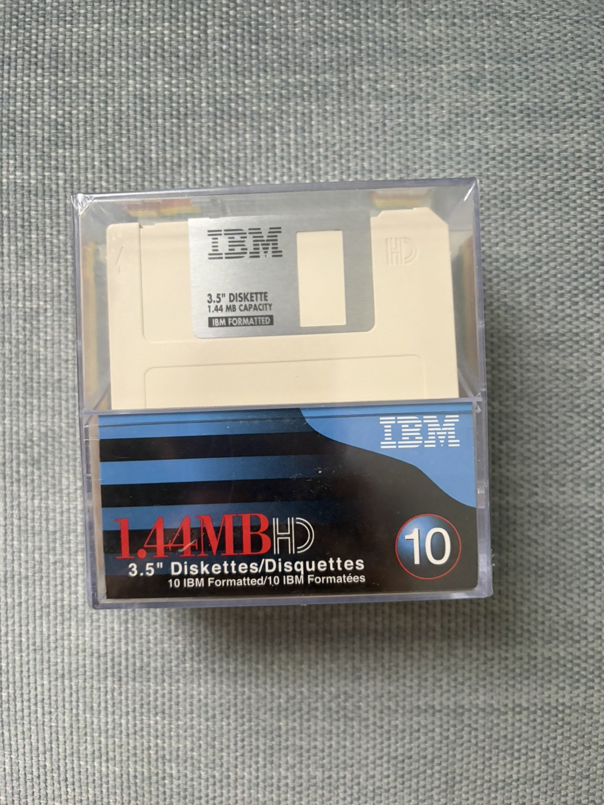 Vintage IBM 3.5” HD Floppy Disks 1.44MB 10 Pack Sealed New Old Stock NOS