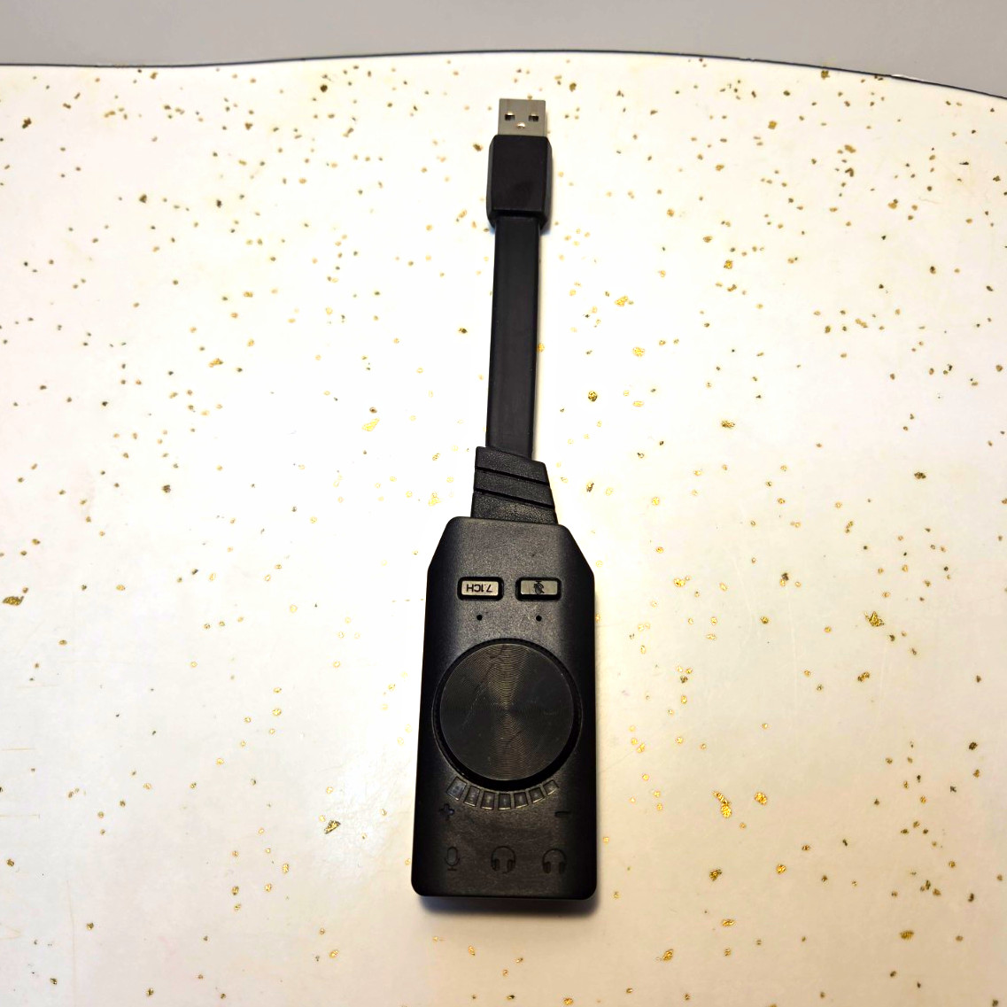 Plextone GS3 7.1 USB 2.0 External Sound Card w/ Volume Control, 3.5mm I/O