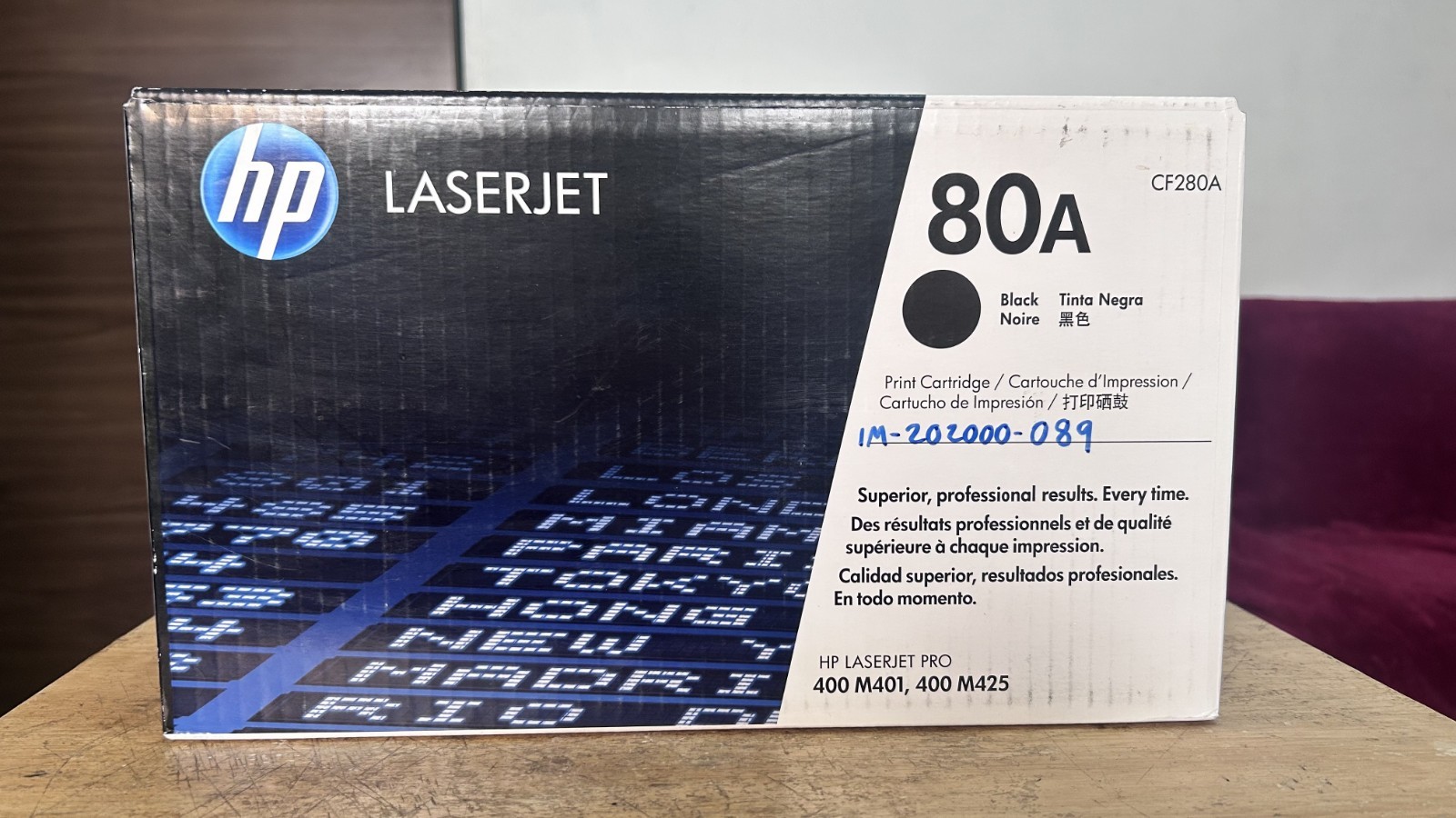 Genuine HP 80A CF280A Black Toner Open Box LaserJet Pro 400 M401 M425
