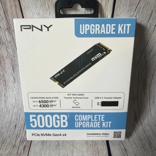 NEW PNY 500GB M.2 NVMe Gen4 X4 Internal SSD Upgrade Kit