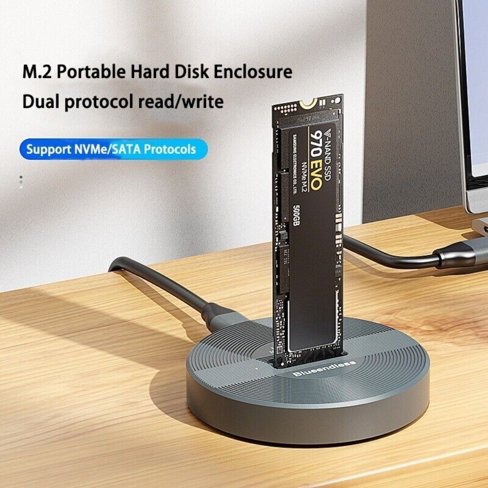 10Gbps M.2 NVME SATA PCI-E SSD Enclosure Adapter USB-C For Apple iPhone iMac
