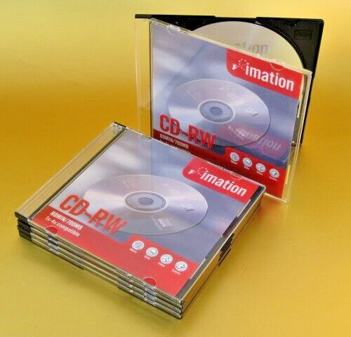 LOOSE LOT of 6 CD-RW Imation 700mb 1x-4x Individually Packaged NEW OPEN BOX