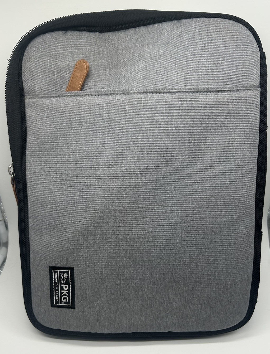 PKG Toronto Laptop Sleeve 13”–14” Gray Zipper Case Tablet MacBook Bag