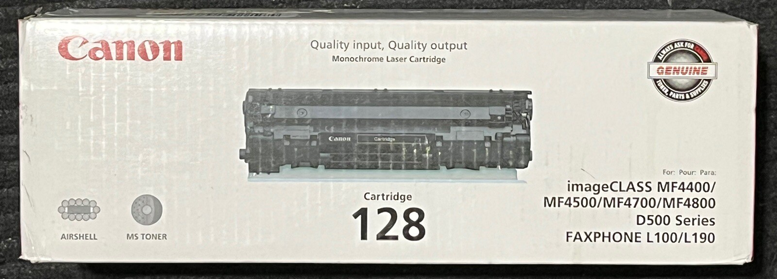 NEW SEALED Canon Genuine Black Toner 128 for select imageCLASS series + FREE S/H