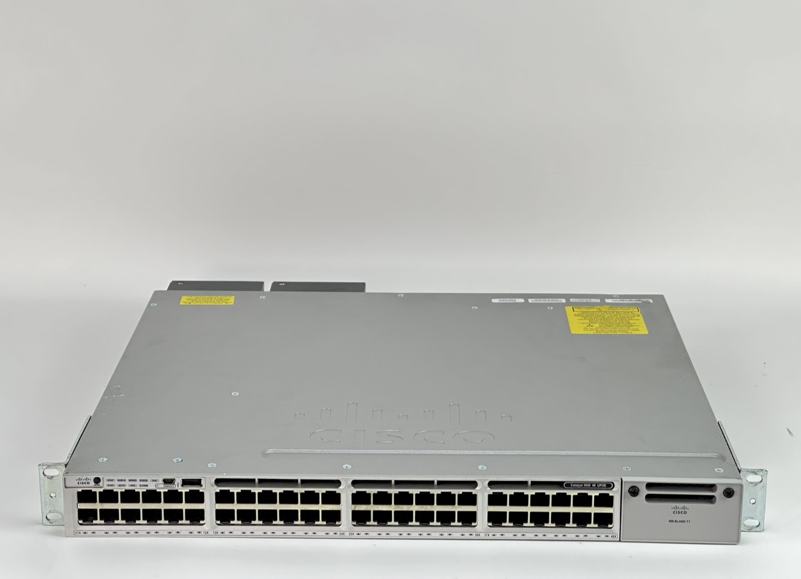 Cisco Catalyst WS-C3850-48U-S 48-Port 1GE UPoE Ethernet Switch 2x 1100W PSU Ears