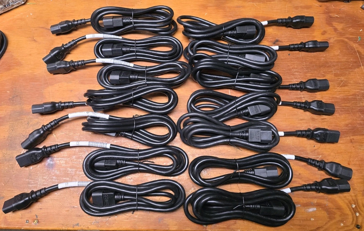 Lot of 14 Genuine HPE 2M IEC C13/C14Power Cord 142263-001 New Unused