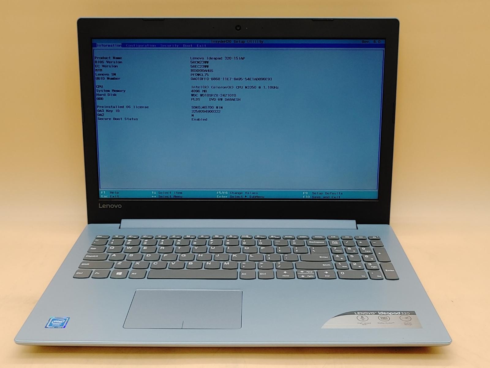 Lenovo IdeaPad 320-15IAP 15.6" Intel Celeron N3350 4GB 1TB HDD **NO OS/NO AC**