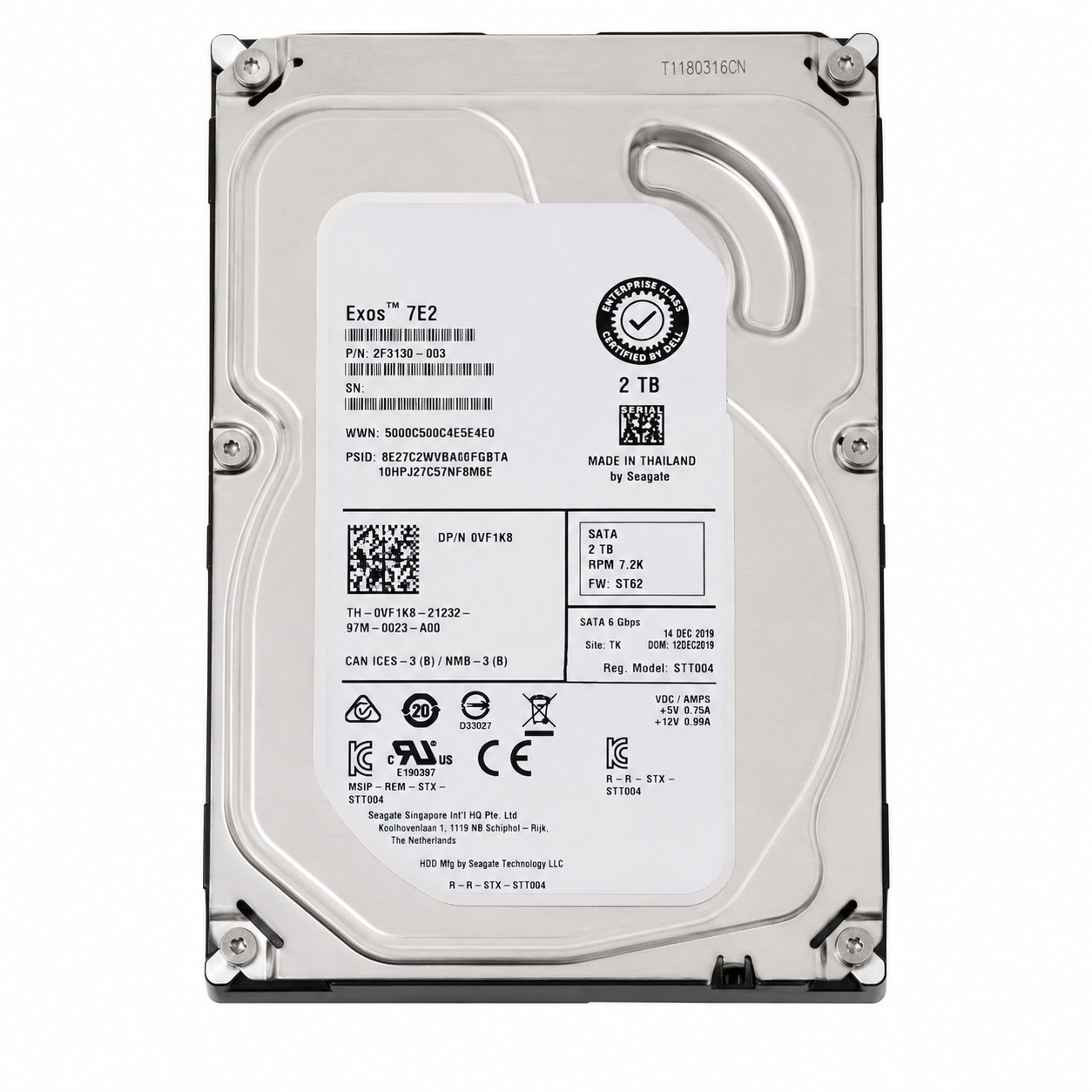 Dell TSE ST2000NM0018-2F3130 2 TB Hard Drive