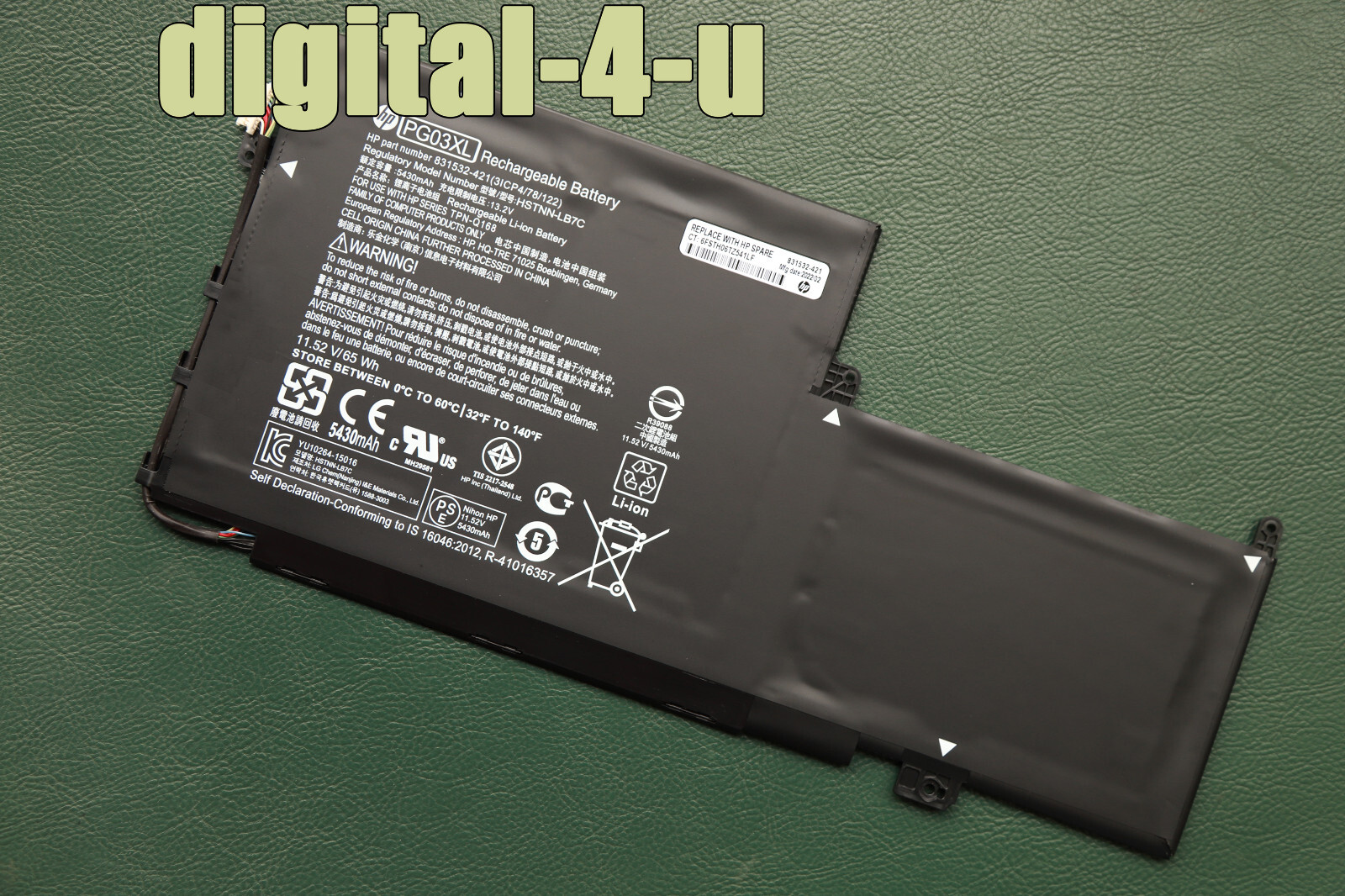 New Genuine PG03XL OEM Battery for HP Spectre X360 15-AP HSTNN-LB7C 831532-422