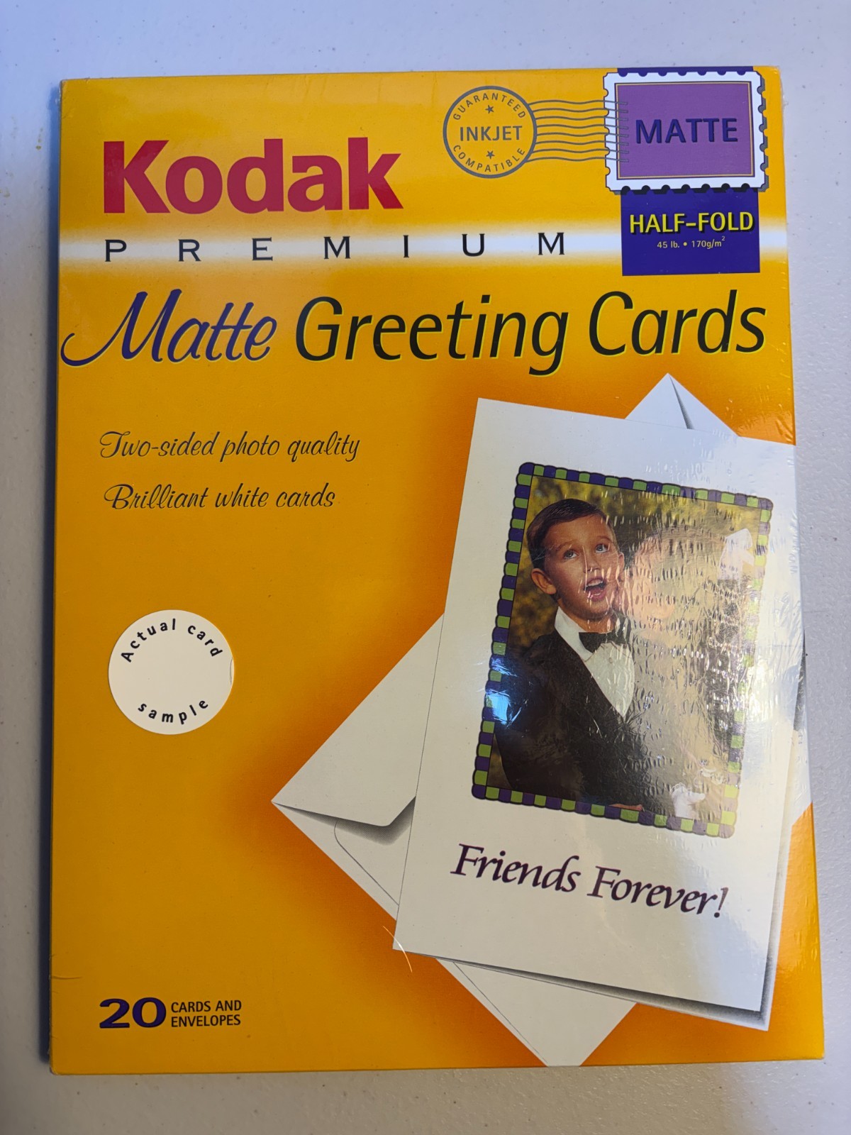 Kodak Premium Greeting Cards- Matte (20 Cards/Envelopes) - New Sealed