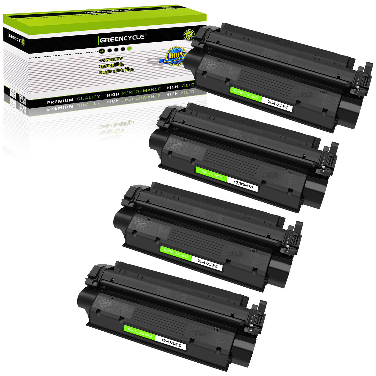 4PK X25 EP26 EP27 Black Toner Cartridge For Canon MF530 MF5500 MF5630 MF5650