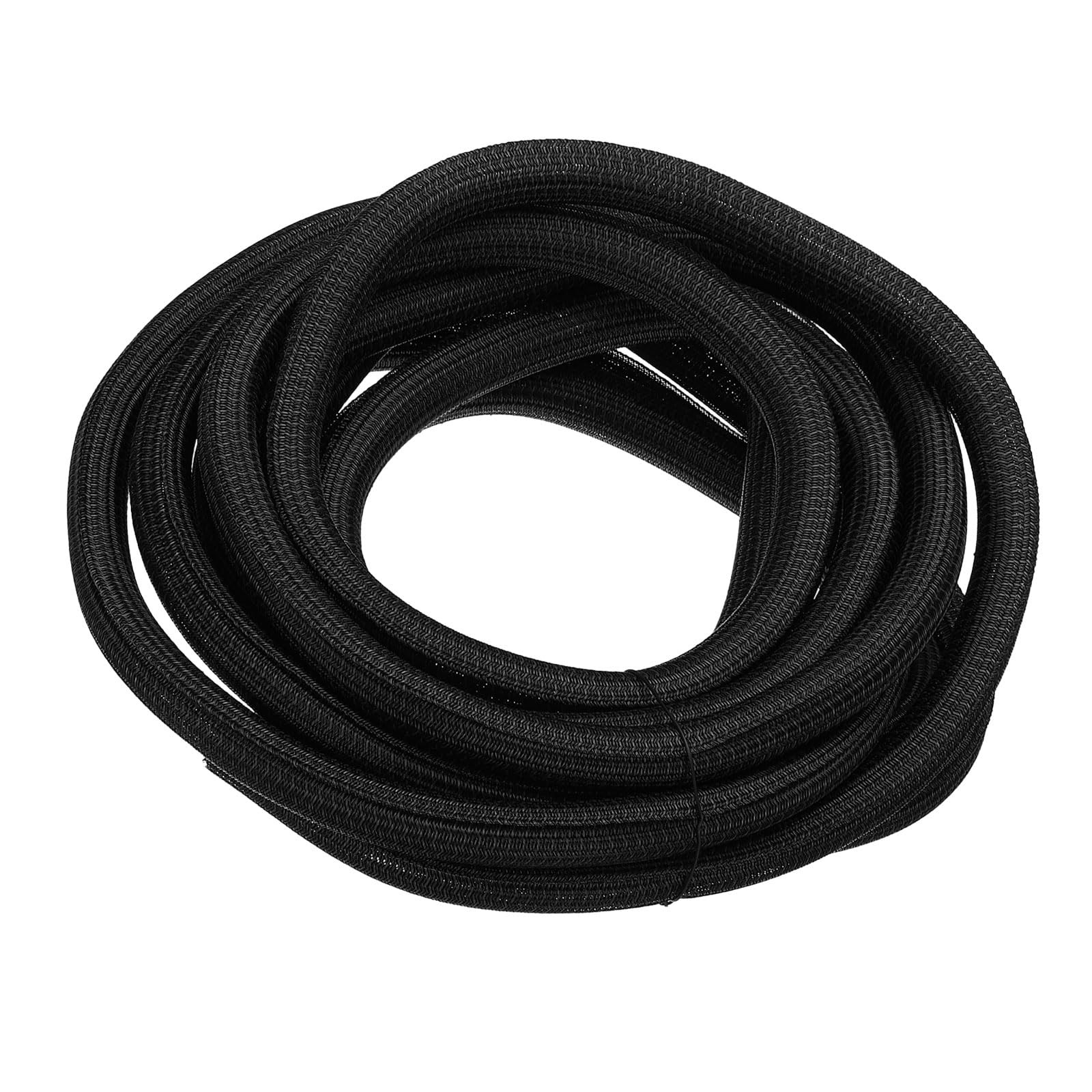 MECCANIXITY Split Sleeve Wire Loom Braided Sleeve 1" 25Ft Black | Self Wrappi...