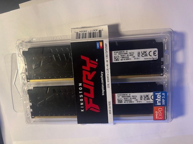 Kingston FURY Beast 32GB (2 x 16GB) DDR5 6000 (PC5 48000) Memory (Desktop Memory