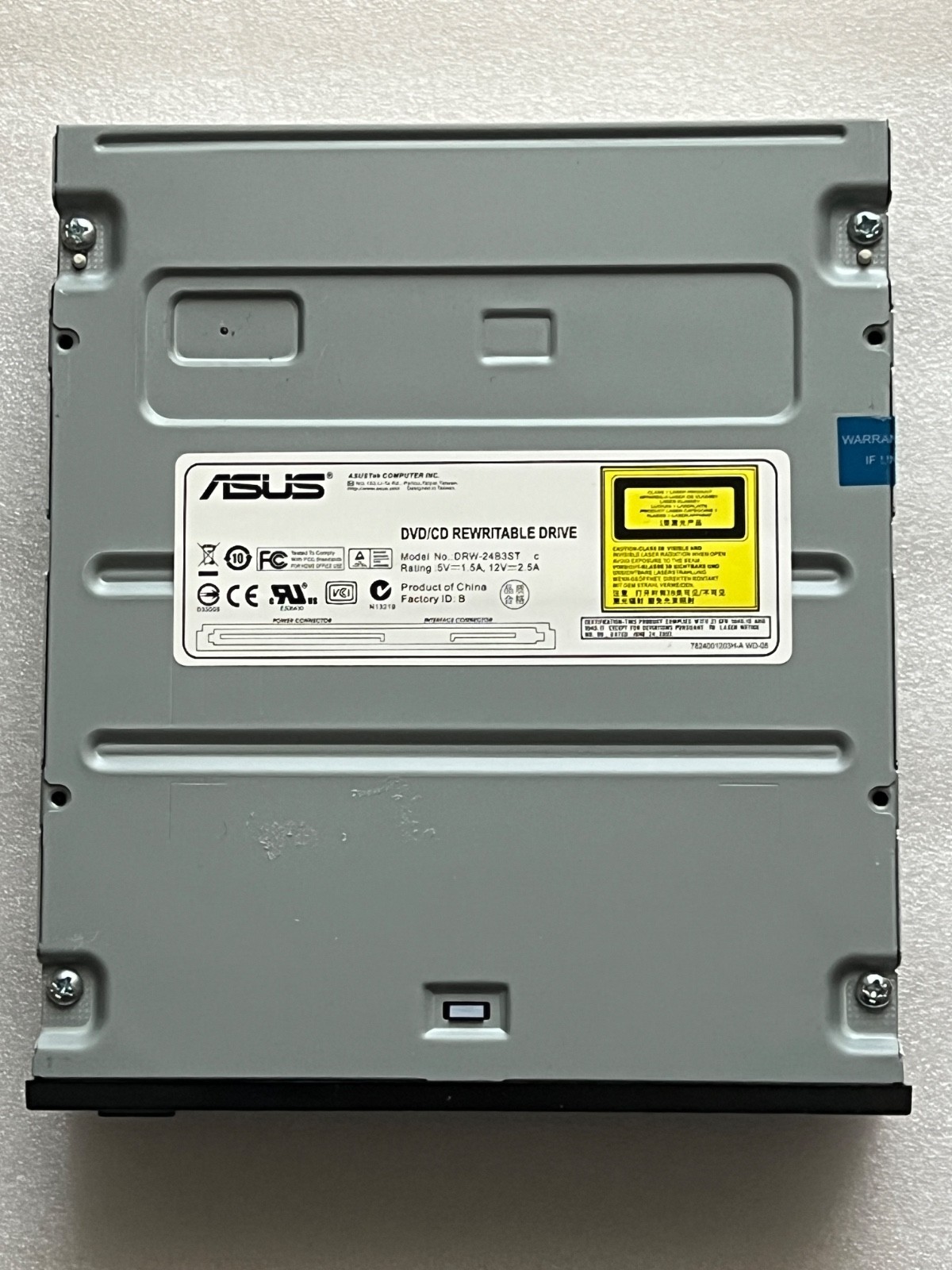 ASUS 24x DVD/CD REWRITABLE DRIVE SATA DRW-24B3ST