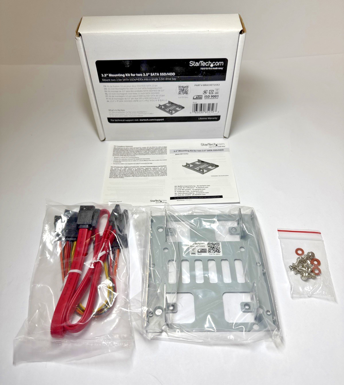 StarTech Dual 2.5" to 3.5" HDD Bracket for SATA Hard Drives for Mounting Bay