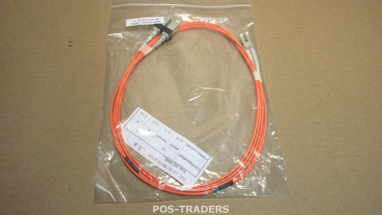 STARTECH Fiber Optic Cable - Multimode Duplex 62.5/125 - LSZH - LC/SC - 2m NEW