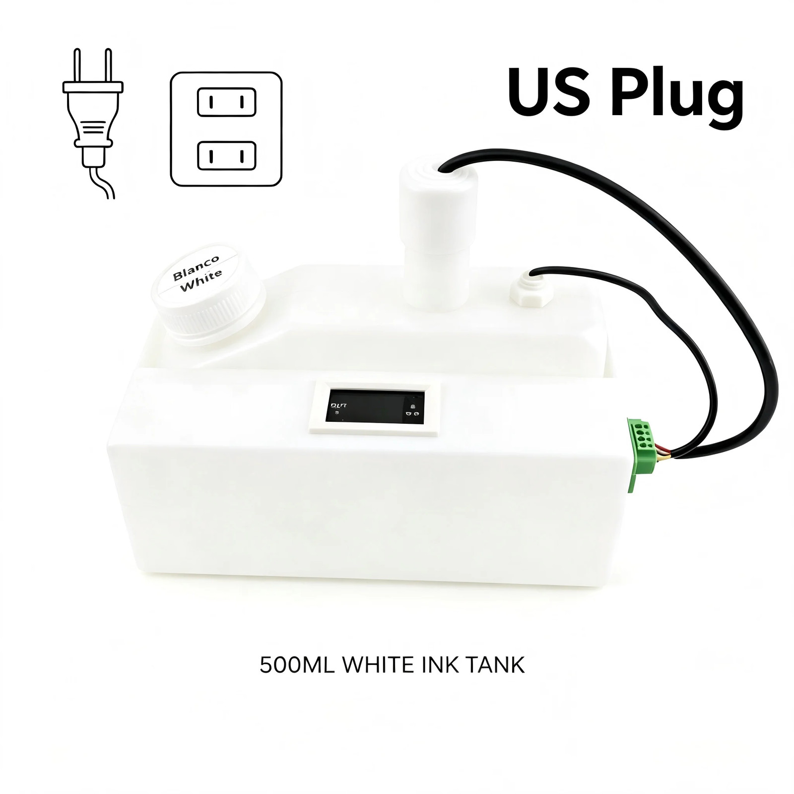 DTF DTG UV Printer White Ink Tank 500ML Auto Mixer Alarm Air Filter Dual Outlet