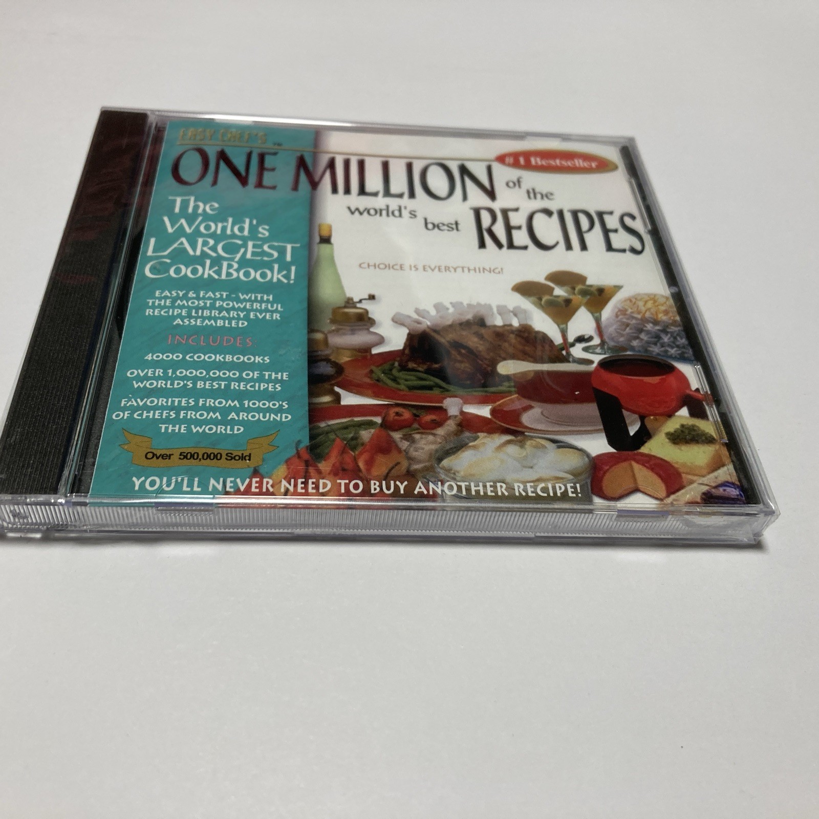 ONE MILLION RECIPES World's Largest Cookbook CD-ROM, New Sealed