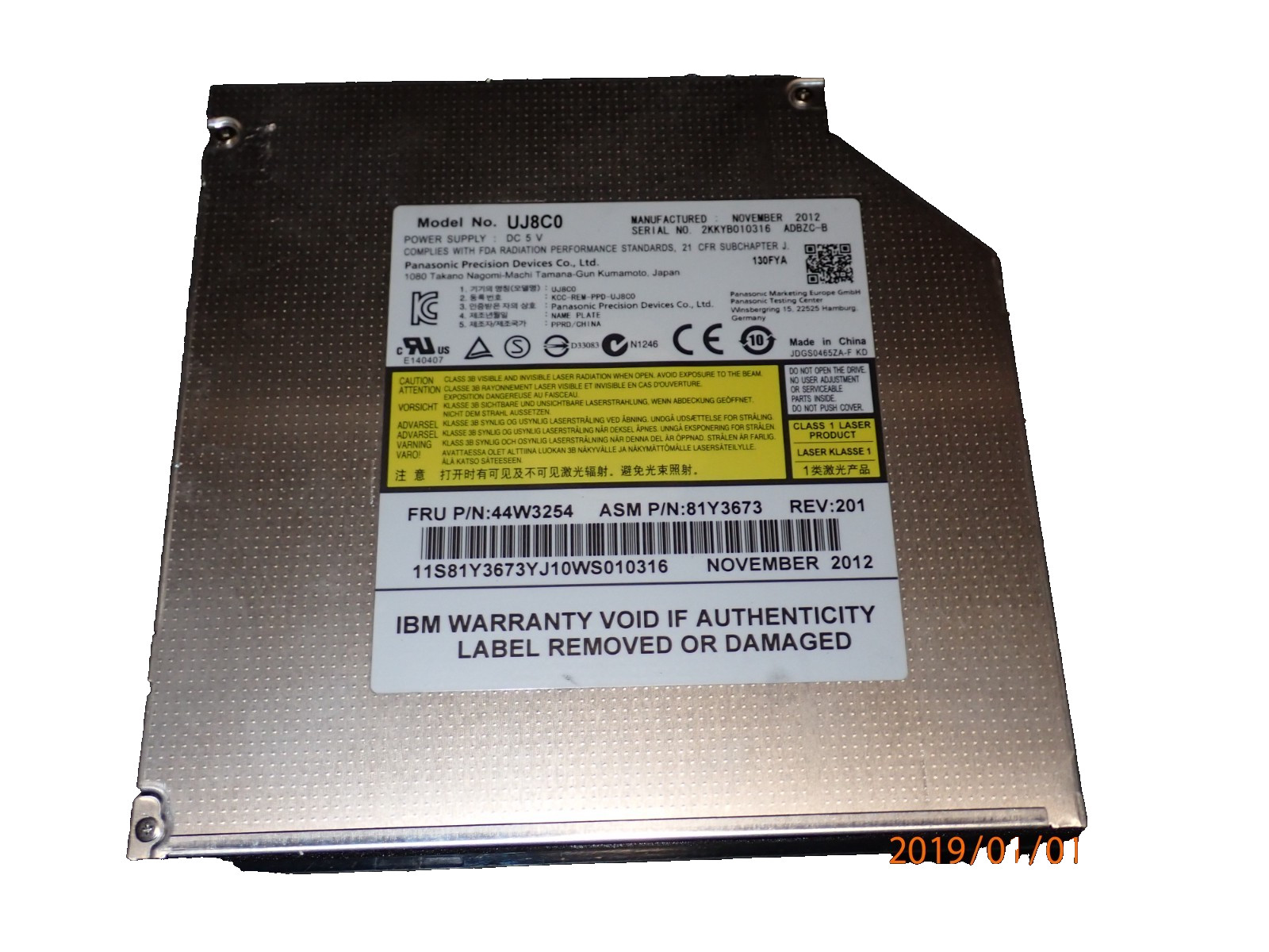 IBM 44W3254 Server SATA, 24X, UltraSlim ENHANCED DVD-ROM Optical Drive