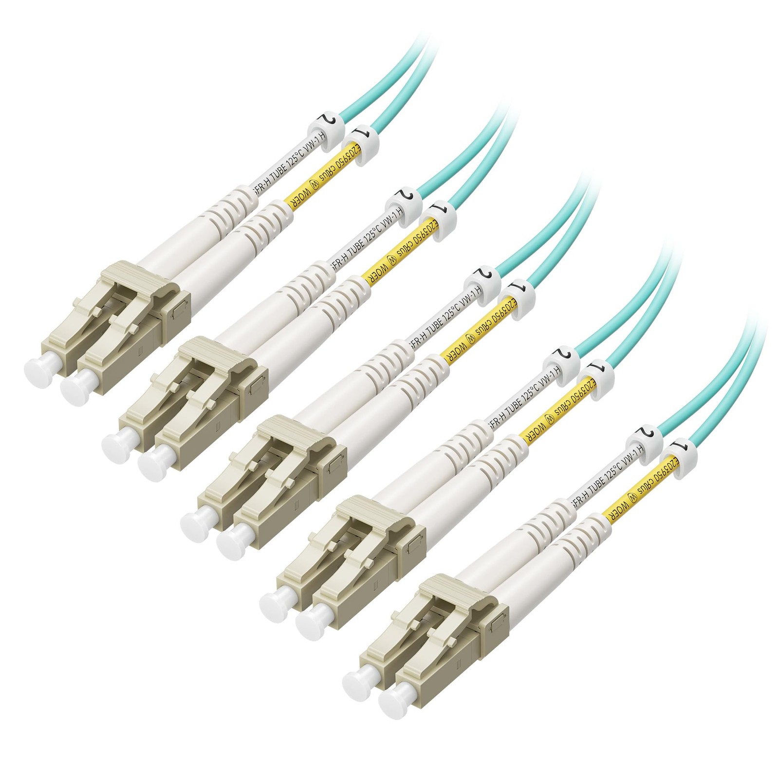Cable Matters 5-Pack 16.4 Feet OM3 LC to LC Fiber Optic Cable