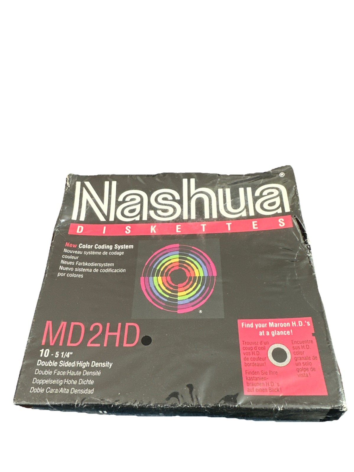 Nashua 10 New Professional Magnetic Media MD2D 5 1/4" Diskettes New Sealed