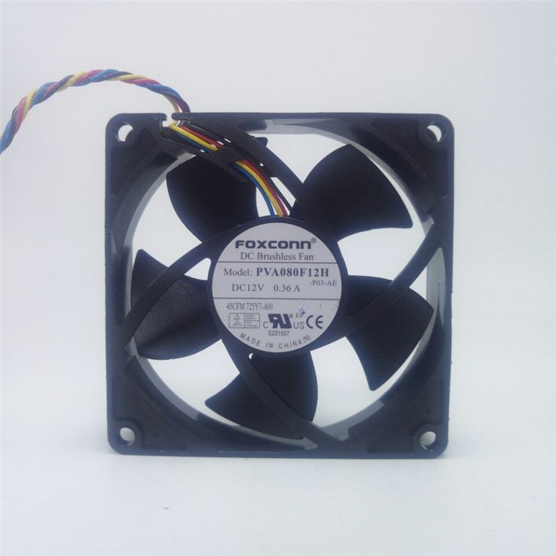 1PCS FOXCONN 8020 12V 0.36A PVA080F12H -P03-AE 4-wire fan