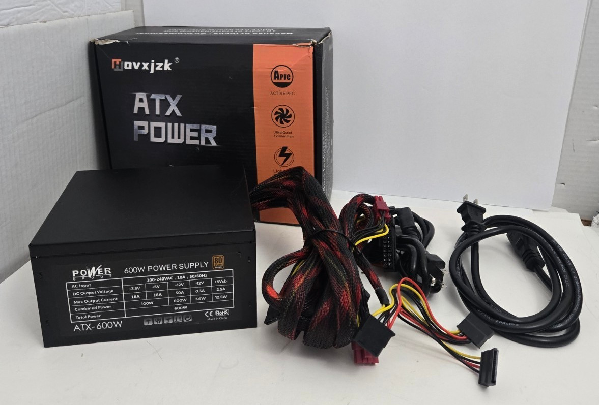 ATX POWER Supply 600W ATX 80 Plus Certified Bronze 110-240V