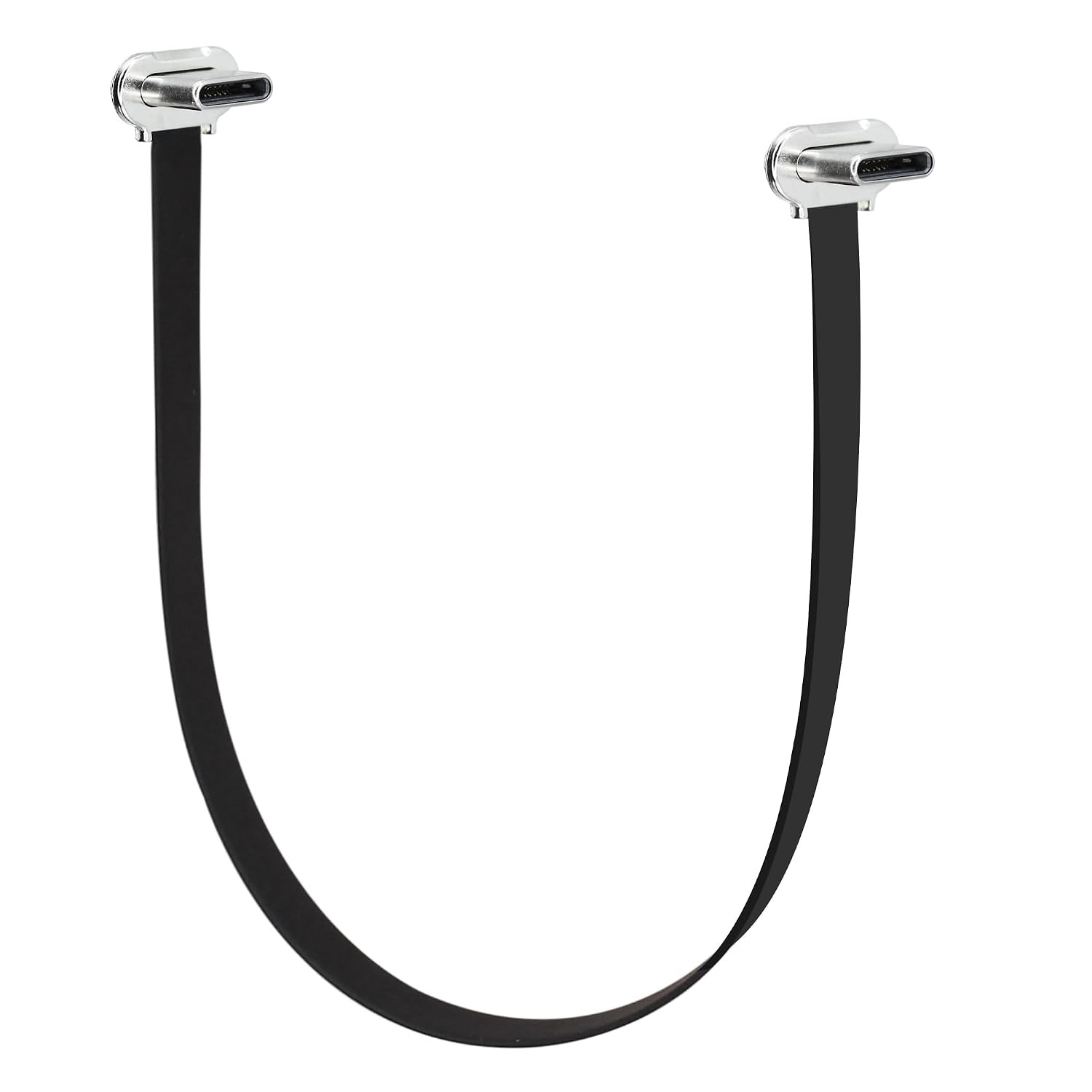 90 Degree USB C Short Flat Cable Dual Angle USB C Male to Male PD 65W Fast Charg