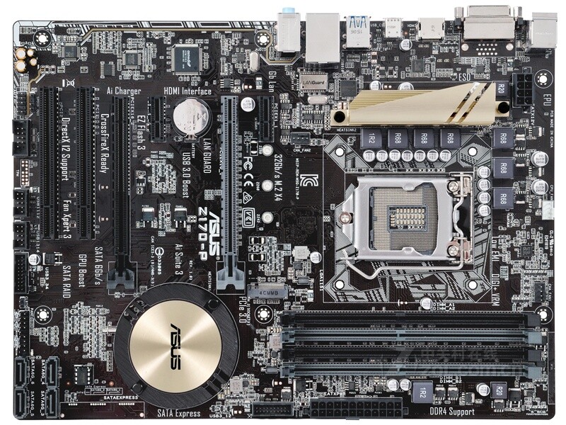 For ASUS Z170-P motherboard Z170 LGA1151 4*DDR4 64G DVI+HDMI ATX Tested OK