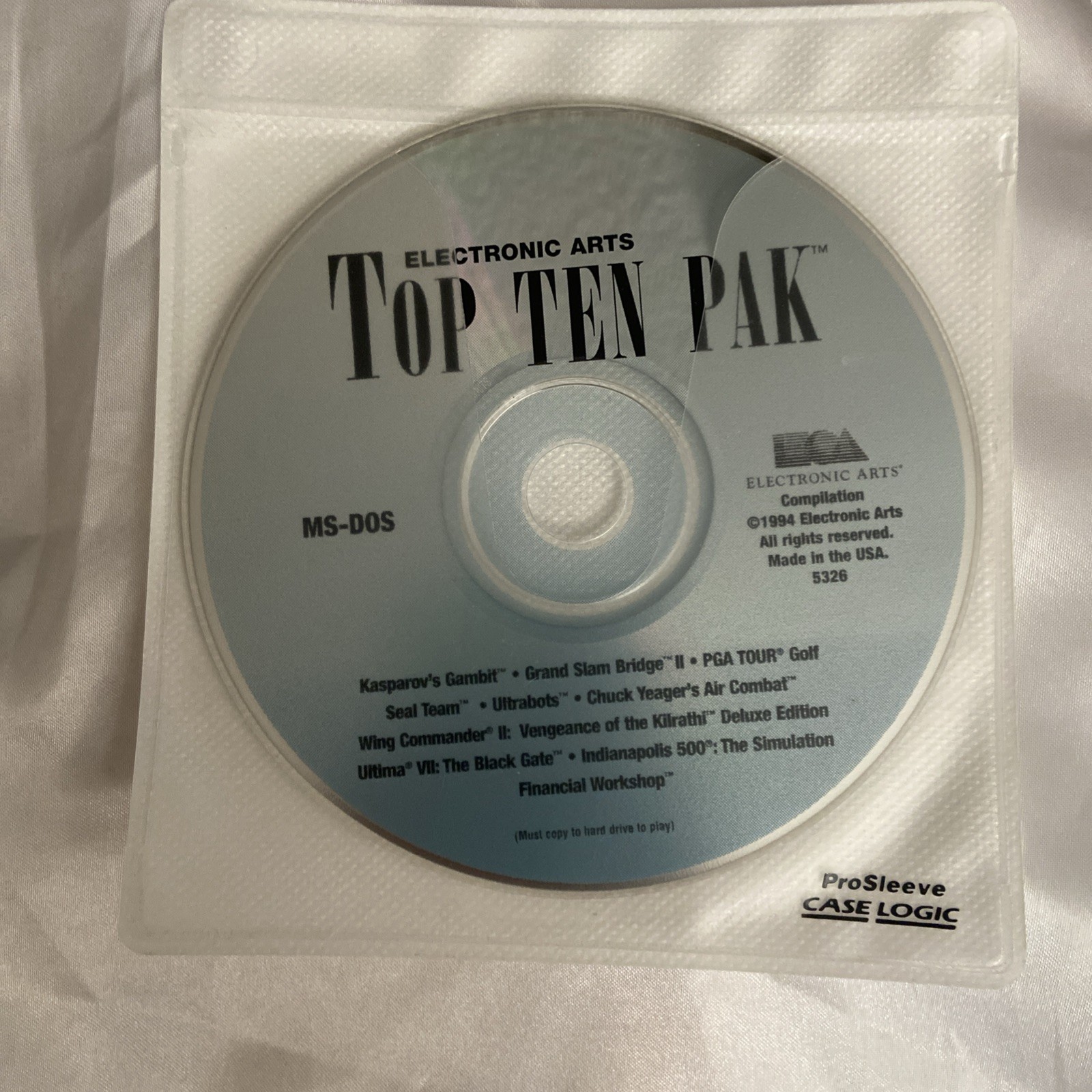 electronic arts top ten pak of  pc games for ms-dos ea computer 