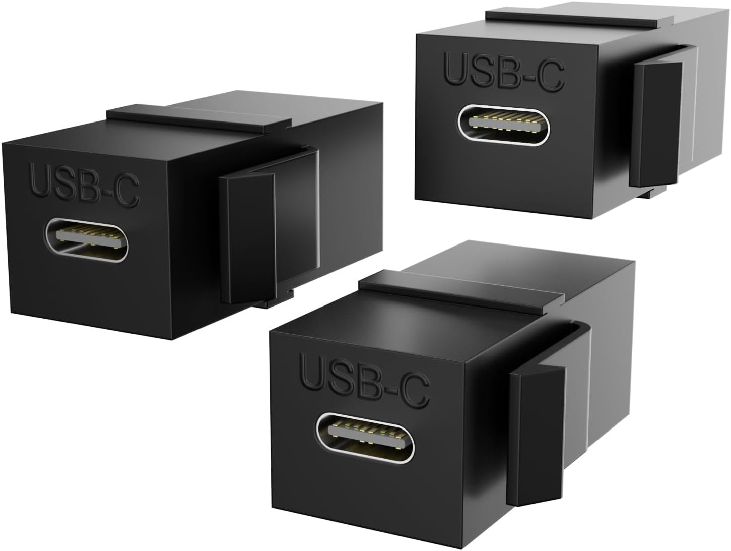 USB C Keystone Coupler 3-Pack 10Gbps for Wall Plate
