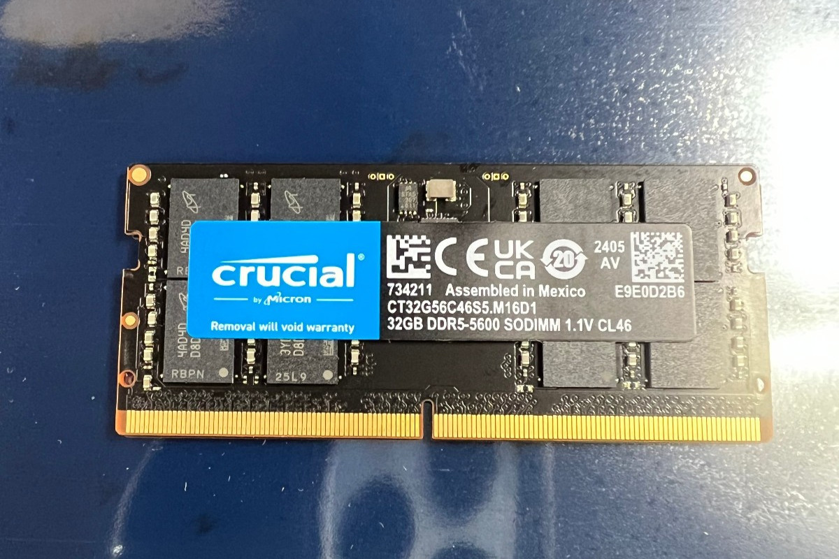 Crucial 32GB (1x32GB) DDR5-5600 SO-DIMM Laptop RAM CT32G56C46S5.M16D1 Memory