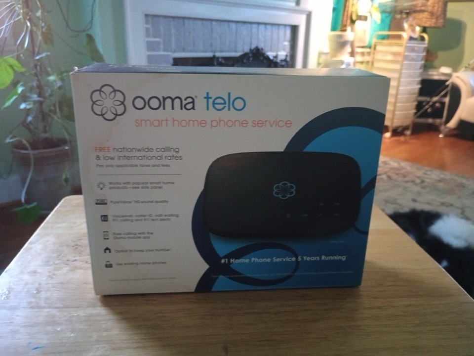 Ooma Telo Smart Home Phone Service System-Open Box-New Complete Accessories Inc