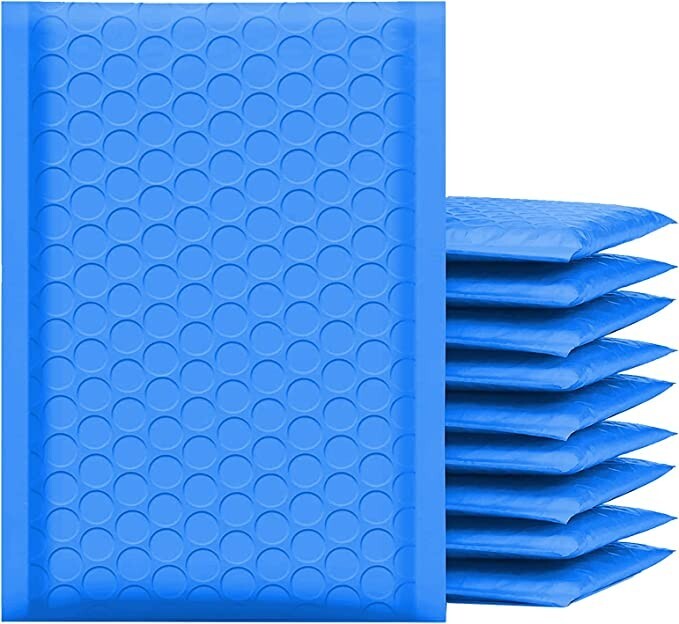 SuperPackage® 200 #5  10.5 X 15 Poly Bubble Mailers Padded Envelopes-Blue