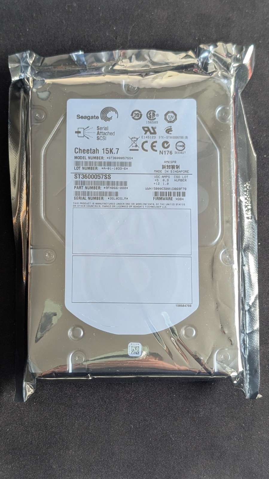 Seagate Cheetah 15k.7 ST3600057SS 600GB, 15K RPM SAS 6Gb/s 3.5" HDD