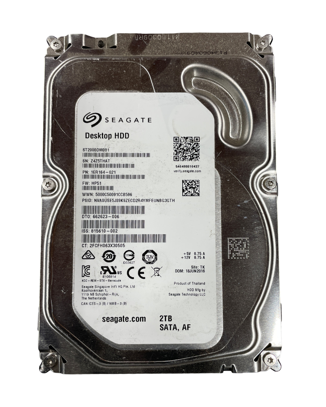 Seagate Desktop ST2000DM001 2TB 3.5" Hard Drive #21