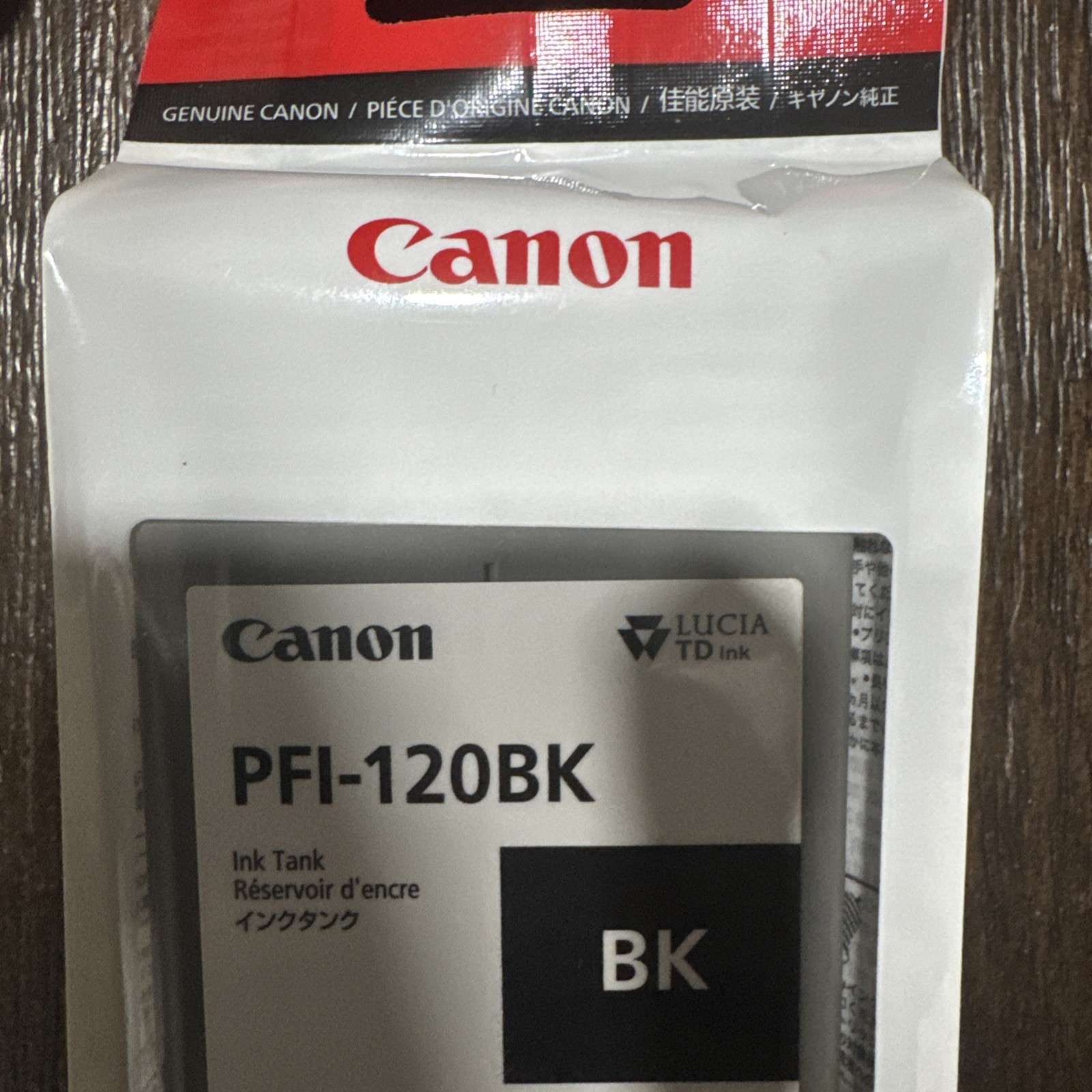 Brand new. Sealed. Canon PFI-120BK 4918 Black Ink Tank  Expires 9/2027