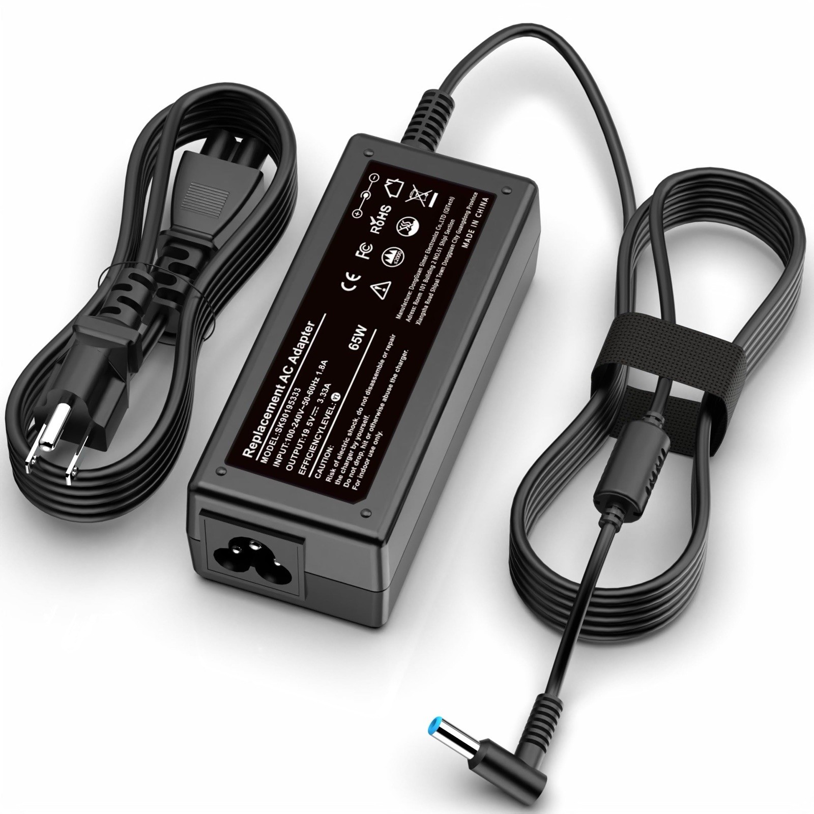 Charger Compatible with HP Laptop Computer 65W 45W Smart Blue Tip 4.5Mm | Compat